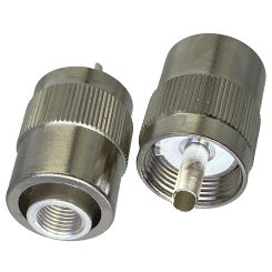 1pcs UHF PL259 Male Screwed Coupling Connector Solder RG5 RG6 5D-FB LMR300 Cable Straight New
