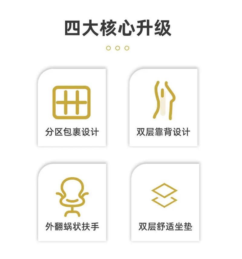 Description Picture 3 of itemDouble Backrest Office Chair Rotatable Adjustable Computer Sofa Chair Retractable Foot Rest Design Bedroom Study Desk Chair