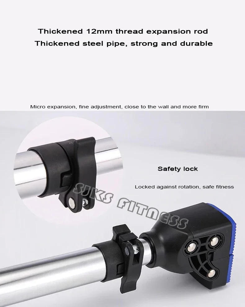 Description Picture 4 of itemParallel Bars Wall Pull-up Bar Iron Rods Home Sport Chin Hook Bar Level Tool Chin-up Cow Hair Muscle Home Training Equipment