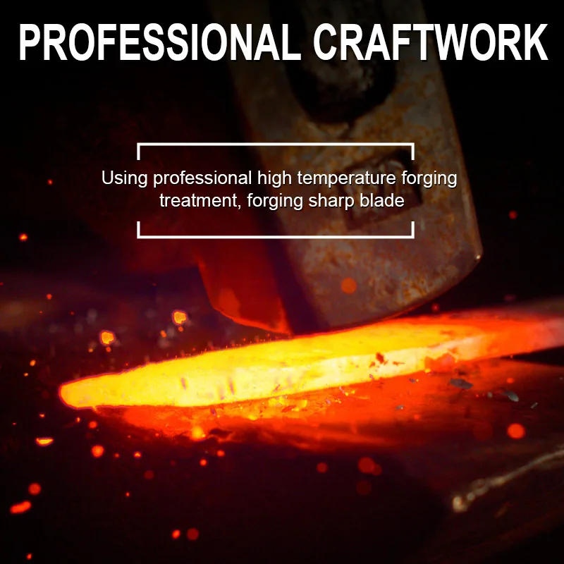 Description Picture 6 of itemForged Boning Meat Cleaver Knife Stainless Steel Mongolian Kitchen Hand Meat Fruit Knife Roasted Lamb Steak Knife with Cover