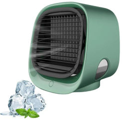 3 In 1 Portable Air Conditioner 3 Speeds Humidifier Fan Quiet Small Cooling Fan with Night Light for Room Bedroom Office Desk