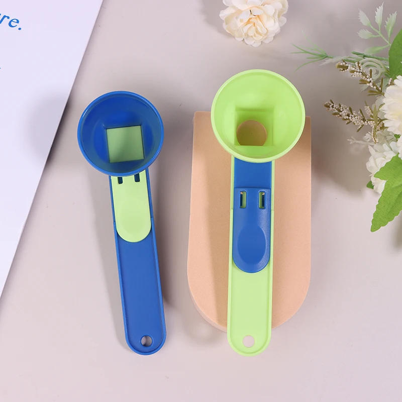 Description Picture 4 of itemCoffee Scoop Funnel Measuring Spoon With Longer Handle Powder Scoop Reusable Sliding Design Coffee Spoon Kitchen Gadgets