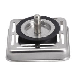 Kitchen Sink Strainer Drainer Post Stopper Waste-Plug Stainless Steel Filter Basket Plug Square Kitchen Sink Strainer Stopper
