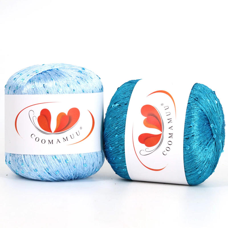 Description Picture 5 of itemпряжа 265M 50G Polyester Sequins Additional Thread for Crocheting Hand Knitting Yarn