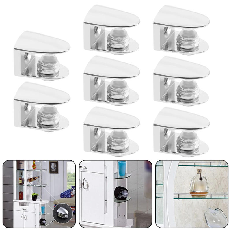Description Picture 4 of itemGlass Clamp Glass Shelf Supports Display Cabinet Bookshelf Fasteners Glass Support Bracket Nails Brackets Pantry Shelving