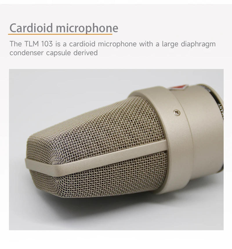 Description Picture 5 of itemProfessional TLM103 TLM 103 Large Diaphragm Super Cardioid Condenser Microphone Recording Live Singing Vocal mic for Sing Record