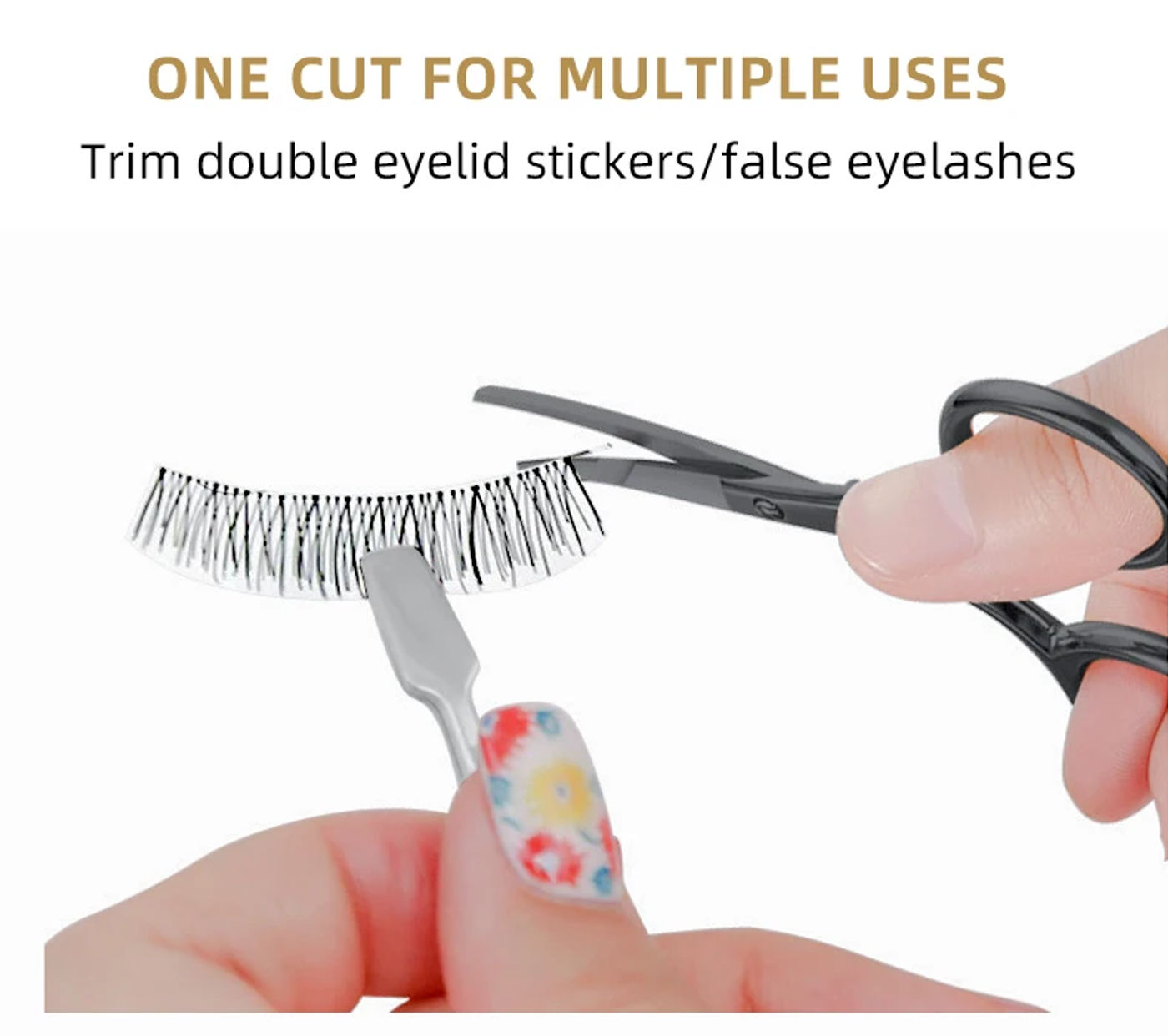 Description Picture 6 of itemZ'LRAQI BEAUTY Rose Gold eyebrow scissors Eyelash Stainless steel pointed mini embroidery scissors Multi-functional