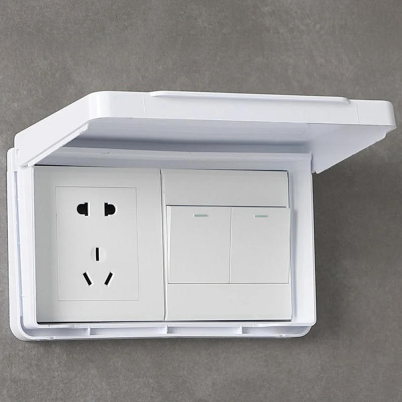 Description Picture 3 of item86Type Self-Adhesive Wall Socket Waterproof Box Electric Plug Cover Bathroom Wall Switch Plastic Cover Socket Protection