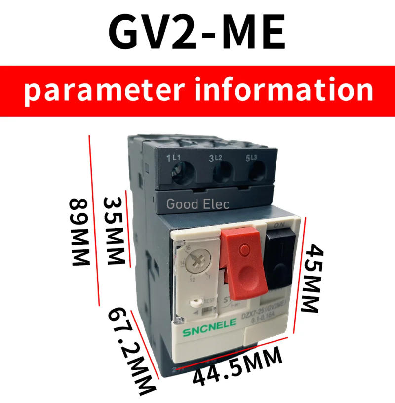 Description Picture 6 of item1PCS GV2-ME Series MPCB Motor Protection Circuit Breaker GV2 Motor Protector Circuit Breaker /Motor Protection Switch