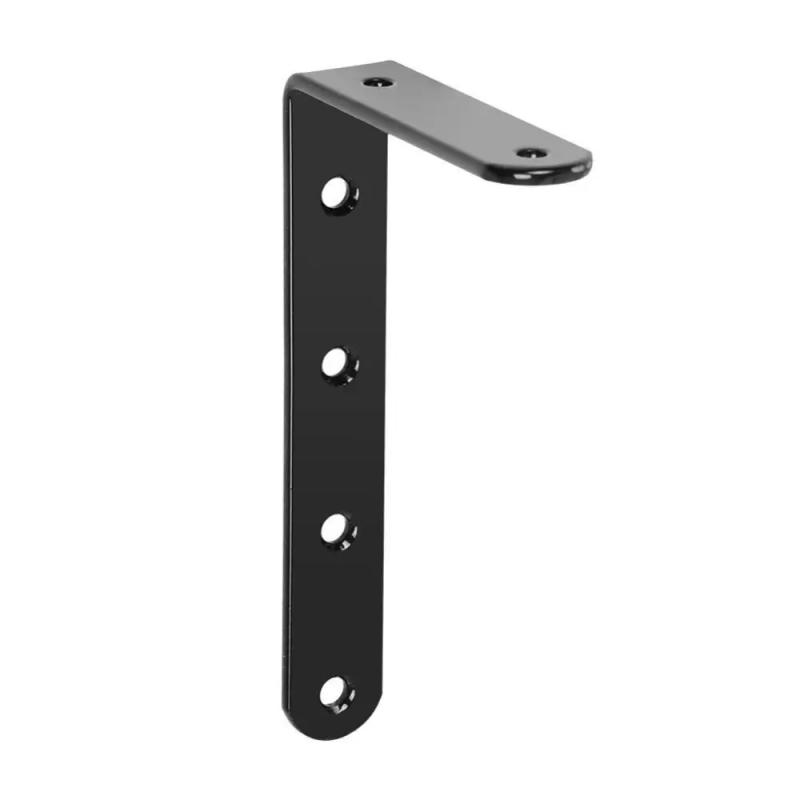Description Picture 5 of item4Pcs Heavy Duty L Shaped Shelf Bracket Black With Screws Wall Mounted Shelf Bracket Hardware Accessories Support Frame