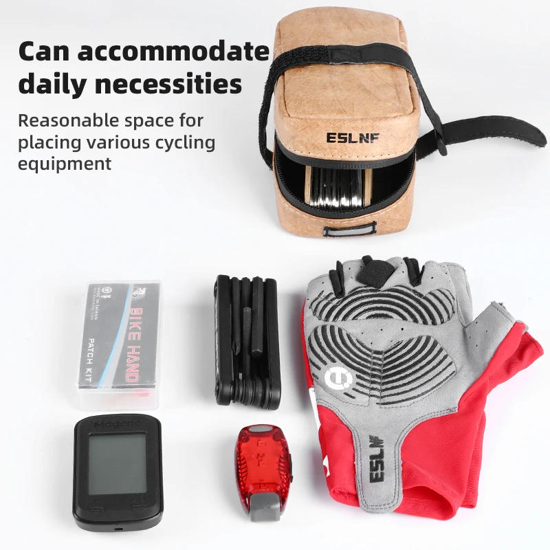 Description Picture 5 of itemBicycle Saddle Bag Rain Proof Bike Rear Seat BagTube Pannier Reflective Cycling Storage Tail Pouch Rear Dry Pack 0.5L Capacity