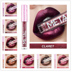 Metallic Matte Lipstick Waterproof Pearl Lip Gloss Long Lasting Non-Stick Cup Lip Glaze Shimmer Glitter Lips Makeup Cosmetics