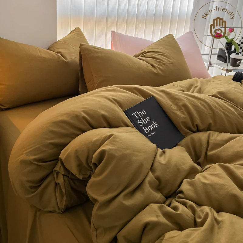 Description Picture 2 of itemCozy Bedding Set 3Pcs,1 Duvet Cover with Zipper Closure,2 Pillowcases,Solid Color,Super Soft, Machine Washable, Colorfast