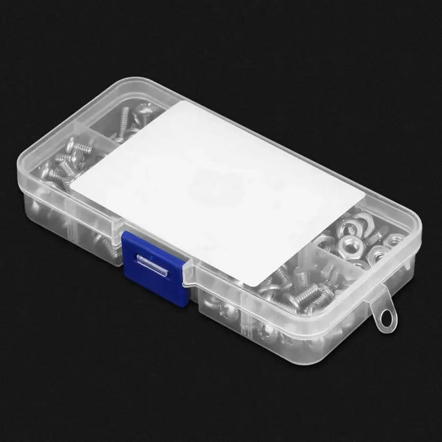 Description Picture 5 of item140pcs/set #10-32 304 Stainless Steel Head Phillips Cross PH Pan Head Screws Kit Assortment Set Hex Slip Lock Self-Locking Nut