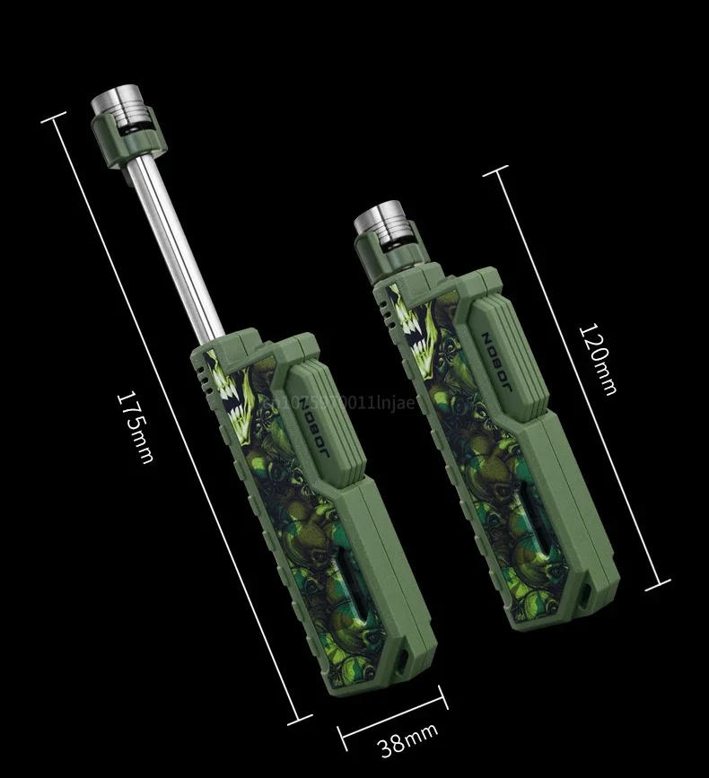 Description Picture 5 of itemJOBON Metal Outdoor Windproof Butane Gas Cigar Lighter with Retractable Rod Ignition Sparkling Gun Kitchen Camping Men's Tool