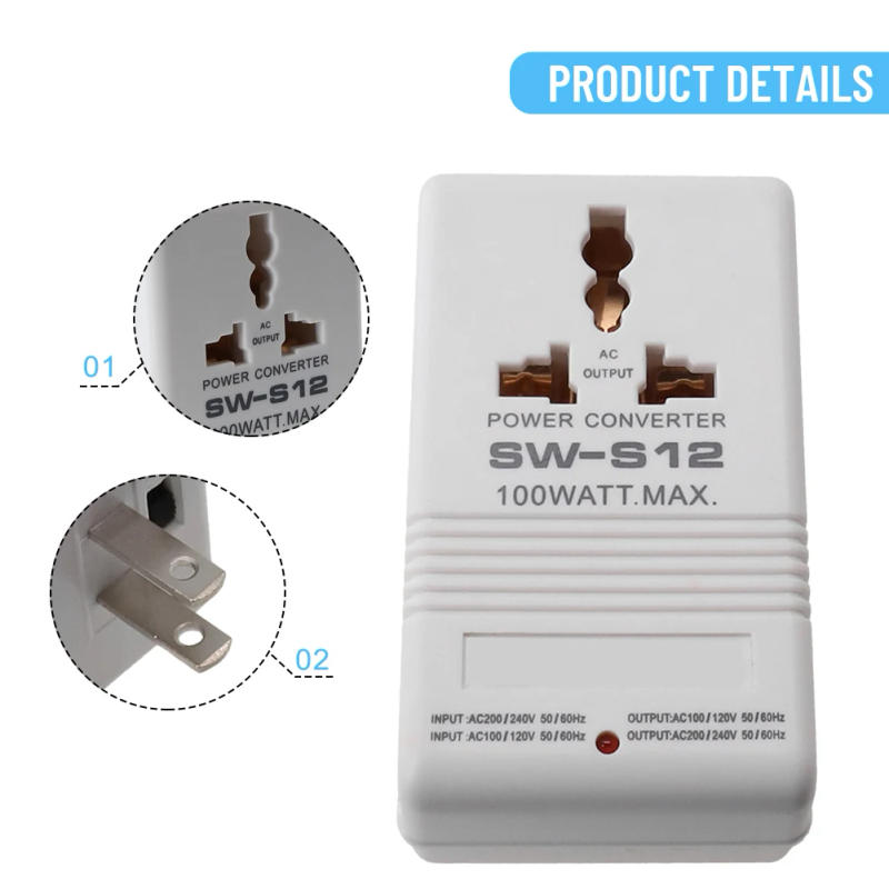 Description Picture 3 of item1pc Power Converter Step UP Or Down Voltage Converter Transformer 55Hz--60Hz Converter Transformer 110/120V To 220/240V