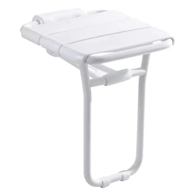 Description Picture 3 of itemWall Mounted Bath Stool Stainless Steel PVC Plastic Bathroom Wall Foldable Bench F olding Shower Chair Shower F olding Seat