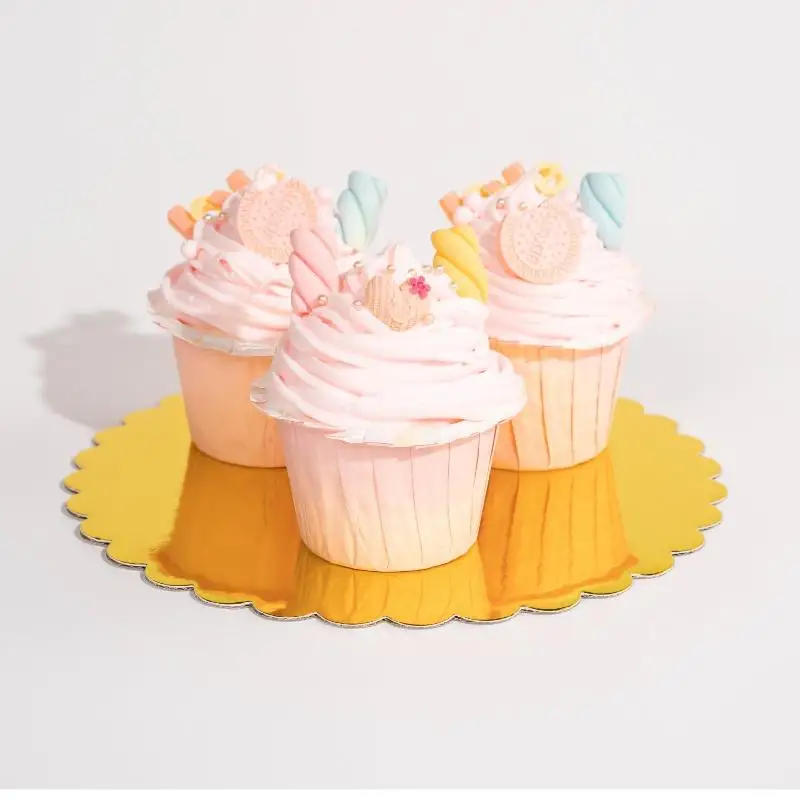 Description Picture 6 of item10Pcs Cake Boards with White/Golden Rings 6/8/10/12 Inch Cardboard Baking Cake Base Suitable for Home Bakery Business