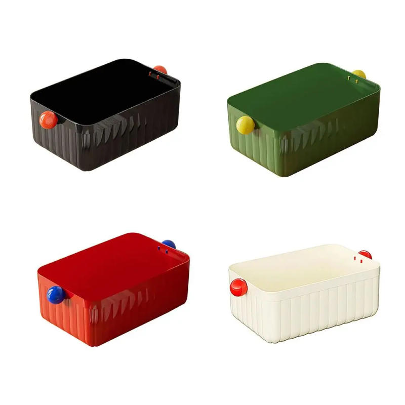 Description Picture 6 of itemLarge Capacity Desk Organizer Box Stackable Dopamine Stationery Storage Rack Dust-proof Desktop Storage Boxes Home Office