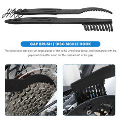 HOES-Bike Chain Scrubber, 4-Piece Portable Mountain Bike Chain Washer Cleaner Tool Quick Bicycle Clean Brush Kit For Cycling Bik