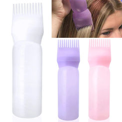 120ml Hair Root Comb Applicator Bottle Hair Dye Applicator Comb Brush Dispensing Salon Hair Coloring Hairdressing Styling Tools