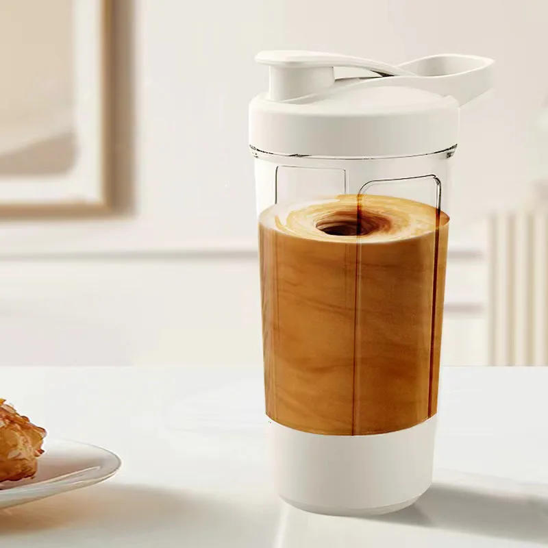 Description Picture 2 of item450ML Water Bottle Gym Protein Shaker Drink Items Coffee Mix Drinking Cup Shake Blender Mixing Mixer Beater Rechargeable Kitchen