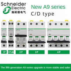 Schneider MCB Air Switch 1/2/3/4P Miniature Circuit Breaker iC65N Type C/D Household 2/3/4/6/10/16/20/32/50/60/63a Air Switch