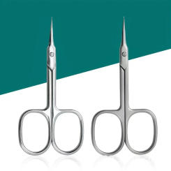Stainless Steel Curved Tip Thin Blade Cuticle Scissors Nail Clippers Trimmer Manicure Tools Eyebrow Tools Dead Skin Remover