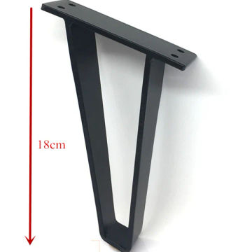 2pcs U-shaped gold hairpin table Desk leg bracket protector solid iron support leg for furniture Sofa cabinet Chair DIY hardware