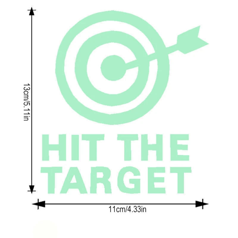 Description Picture 2 of itemLuminous Toilet Stickers Hit The Target Funny Signs Glow in The Dark Bathroom Wall Art Sign Decor Removable for Home Restroom