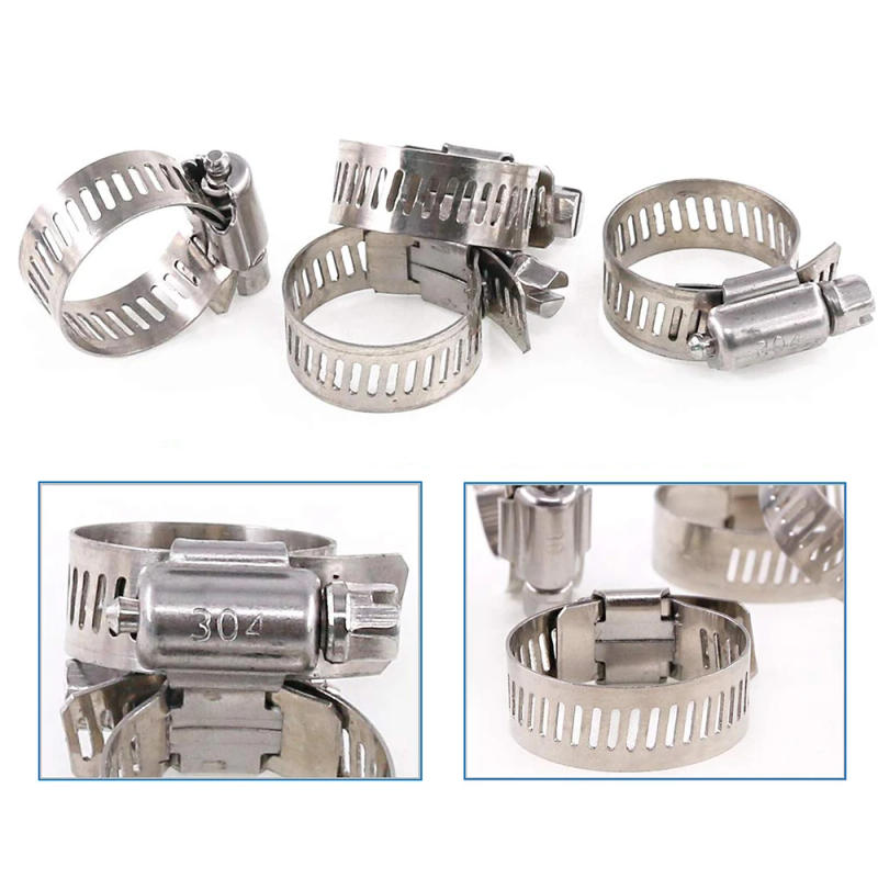 Description Picture 3 of item81Pcs Hose Clamp Adjustable 8mm-44mm 304 Stainless Steel Worm Gear Hose Clip Hose Lock For Water Pipe Plumbing