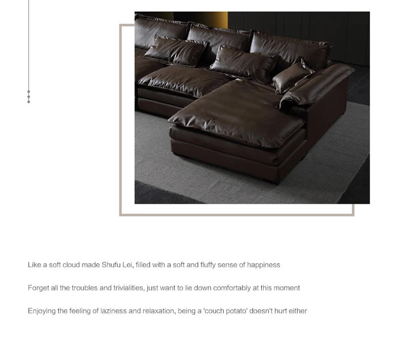 Description Picture 5 of itemSailing Boat Super Wide Large Sitting Deep Sand Hair Full Silicone Leather Minimalist down