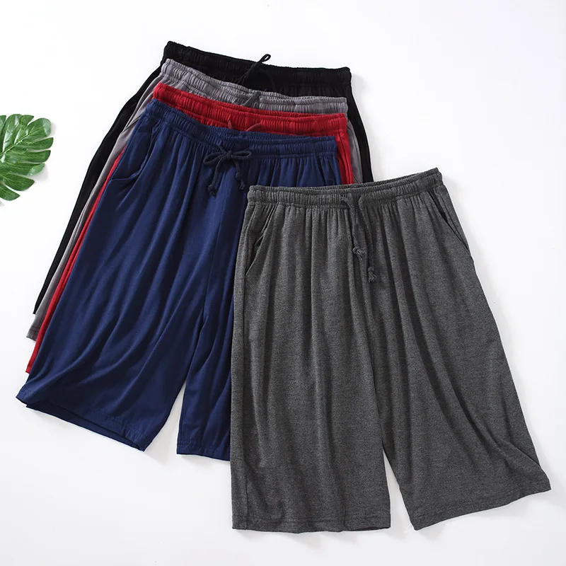 Description Picture 6 of itemPlus Size 7XL 8XL Casual Sleep Shorts for Men Casual Modal Men's Pajamas Shorts Summer Soft Five Points Cotton Beach Shorts Male