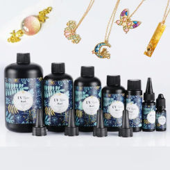 10/25/30/60g Epoxy Resin Glue and UV Lamp High Transparency and High Hardness UV Resin Glue Quick-Drying Bonding Glass DIY Craft