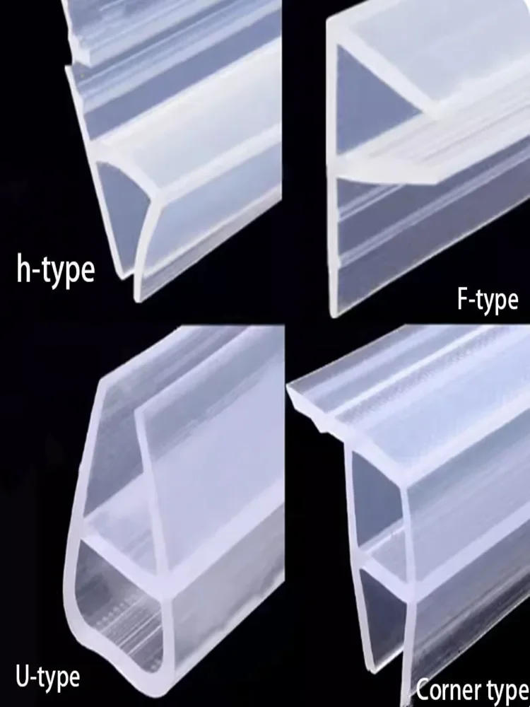 Description Picture 3 of itemFrameless balcony window sealing strip 6 8 10 12mm glass door window water blocking strip shower room waterproof silicone strip