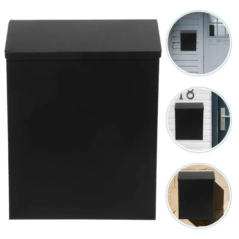 Description Picture 6 of itemMailbox Outdoor Letter Newspaper Box Email Suggestion Box Rural Wind Signal Box Vintage Wall Mounted With Key For Garden Yard