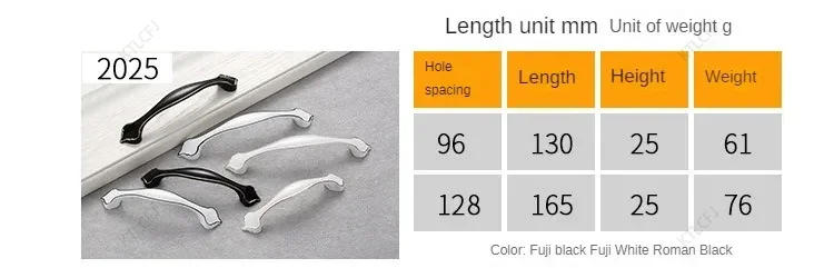 Description Picture 5 of itemAmerican Style Wardrobe Door Handle Modern Minimalist Wardrobe Drawer Door Handle Zinc Alloy Shoe Cabinet Door Handle