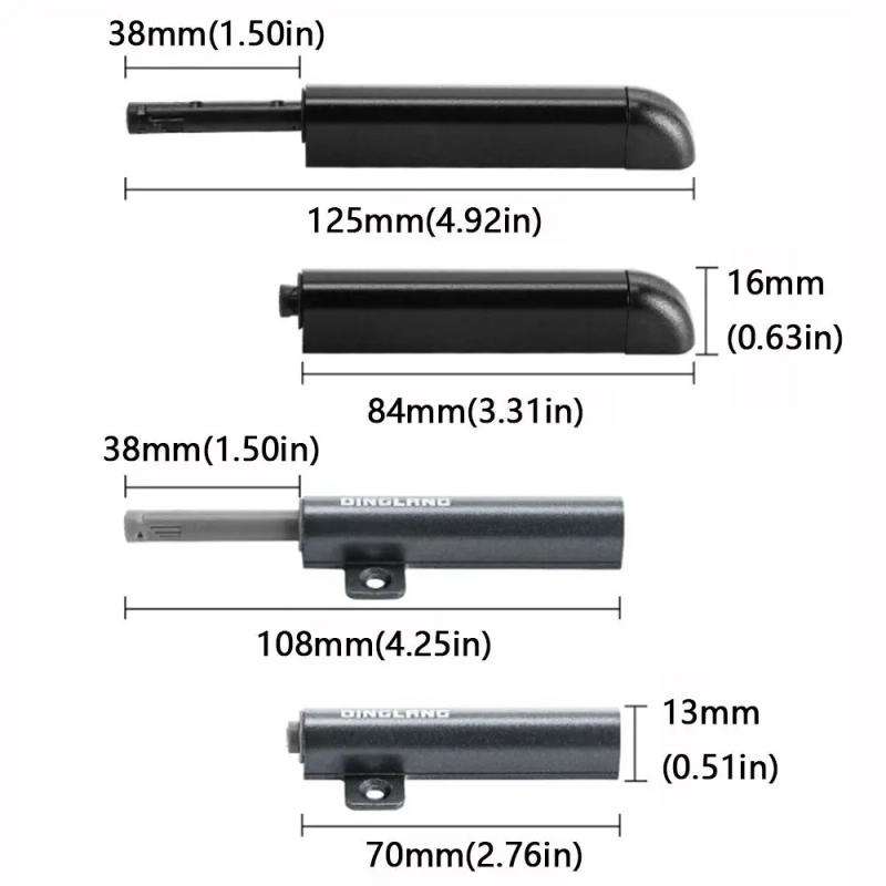 Description Picture 3 of itemAluminium Alloy Door Damper Buffer with Magnet Hardware Door Rebound Device Strong Magnet Cabinet Door Catches Wardrobe