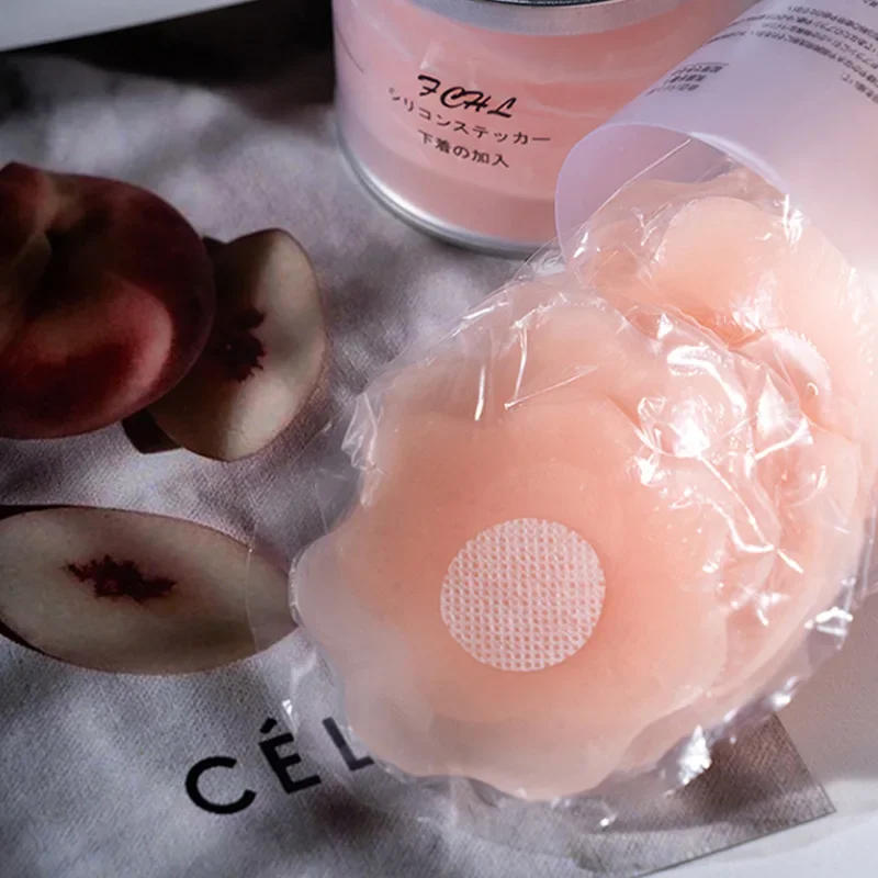 Description Picture 5 of itemInvisible Silicone Nipple Covers Reusable Women Breast Petals Lift Bras Pasties Bra Padding Sticker Patch Adhesive Pads Intimate