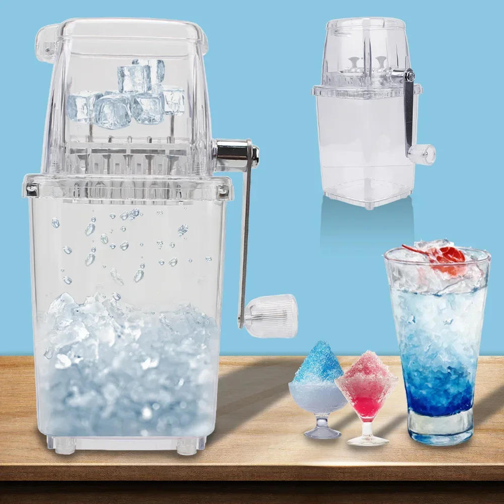 Description Picture 2 of itemMulti-function for Home Kitchen Bar Portable Hand Shaved Ice Machine Transparent Ice Blenders Tools Manual Ice Crusher