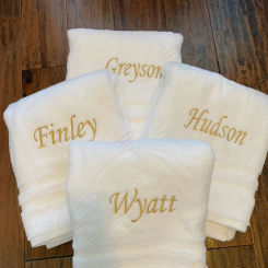 35x75cm Embroidered Hand Towels Personalized Name Monogrammed Handtowel Wedding Party Gift Towel Set Custom Name Cotton Towels