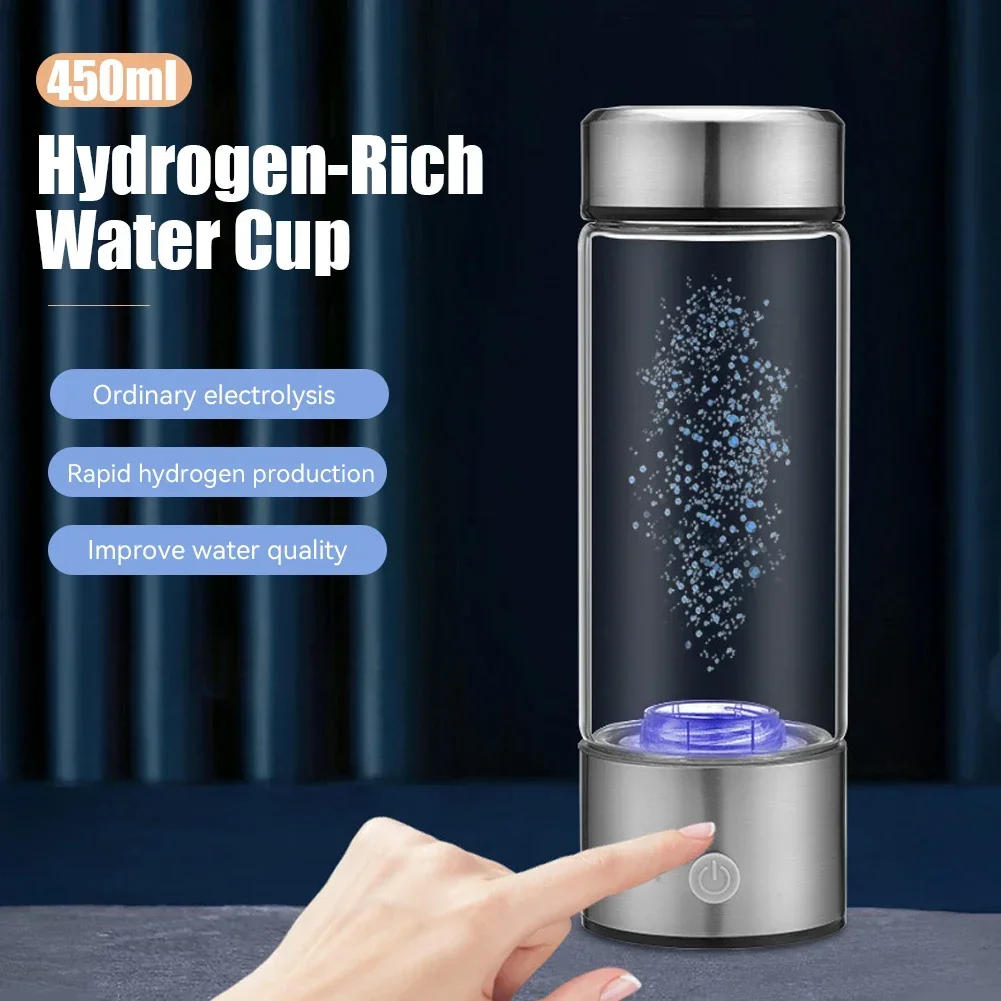 Description Picture 2 of item1Pc 2in1/3in1 450ml USB Charging Portable Hydrogen Water Generator 3 Minutes Mode High Concentration Hydrogen Water Generator