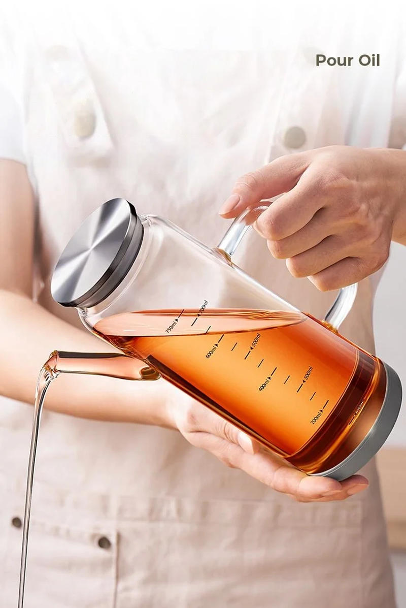 Description Picture 5 of itemGIANXI Condiment Bottle Glass Oil Pot Kitchen Supplies Barbecue Glass Condiment Bottle Vinegar Soy Sauce Kitchen Cooking