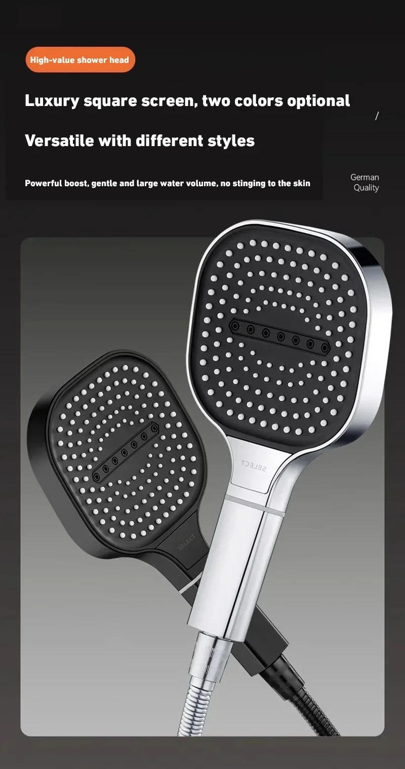 Description Picture 3 of itemXiaomi 13cm Large Panel Shower Head 3 Modes Adjustable High Pressure Massage Shower Head Filter Element Bathroom Accessories New