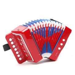 New Organ 7 Keys 2 Bass Accordions, Kids Accordion Mini Toy Musical Instruments, Small Instrument Creative Gift