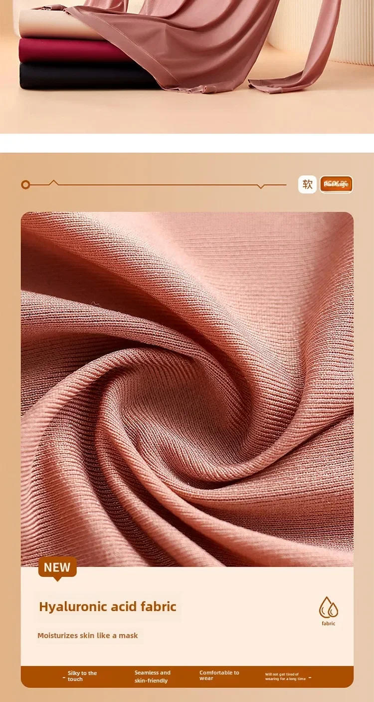 Description Picture 4 of item2PCS Thermal Underwear Sets for Woman Autumn Winter Bottoming Shirt Long-sleeved T-shirt Thin Thermal Top Women's Thermal Skin