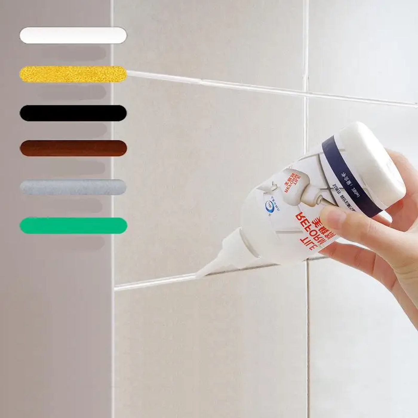 Description Picture 5 of item280ML Tile Gap Refill Agent Grouting Fill Tile Glue Sealer Repair Porcelain Ceramic Glue Floor Gap Fillin Beauty Sewing Agent