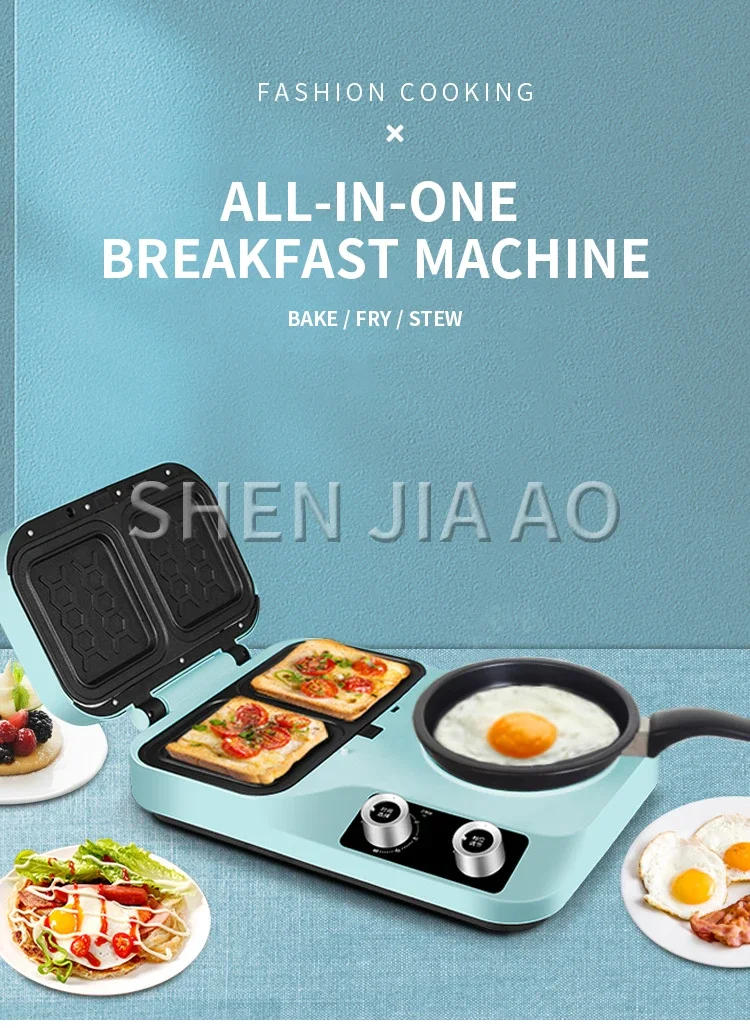 Description Picture 3 of itemLX-BF10M Electric Waffle Maker Dorayaki Cake Breakfast Baking Machine Egg Omelette Oven Grill Pan Sandwich Maker Toaster