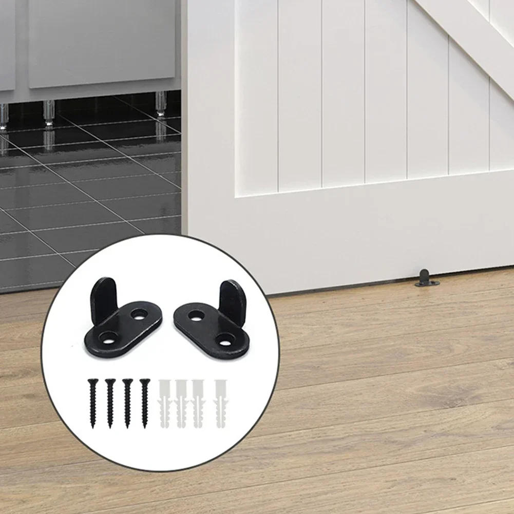 Description Picture 3 of item2pcs Heavy Duty Sliding Barn Door Floor Guide Adjustable Roller Swing Stopper For Bottom Of Sliding Door Hardware Accessories