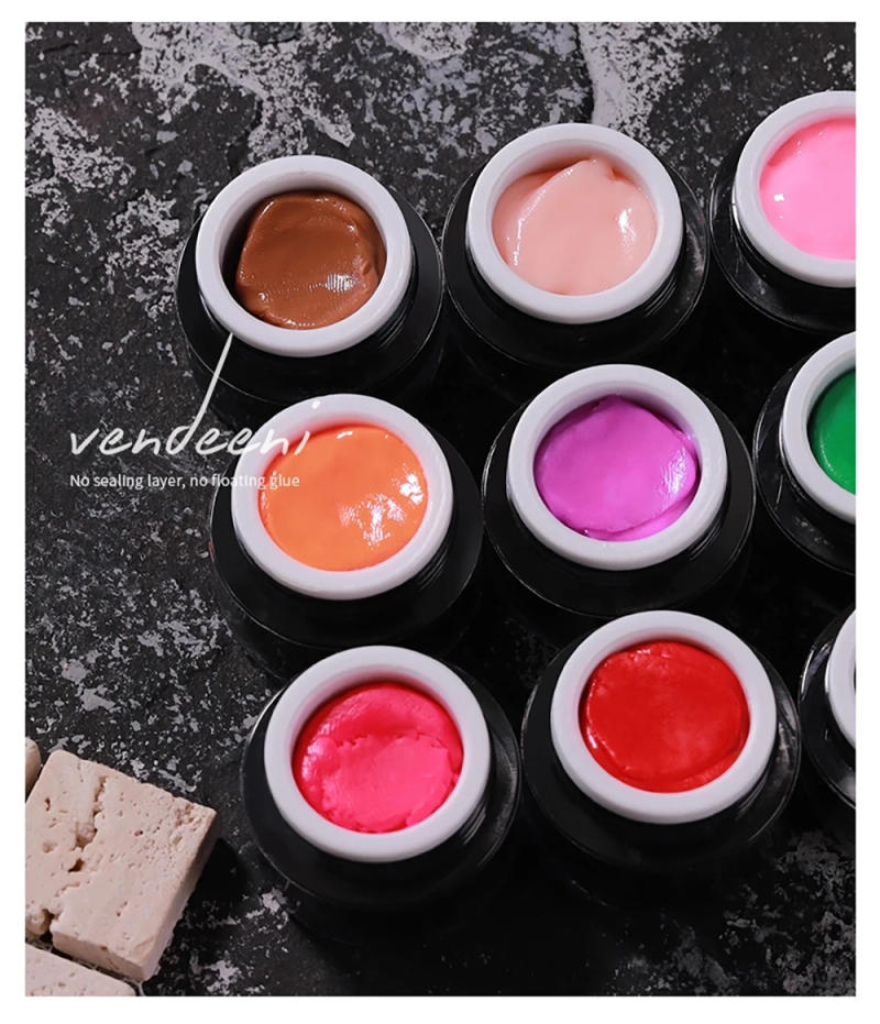 Description Picture 4 of itemVendeeni 12 Color Carved Gel Nail Polish DIY Plasticine UV LED Gel Varnish 3D Modeling Sculpture Gel Lacquer For Nail Art Design